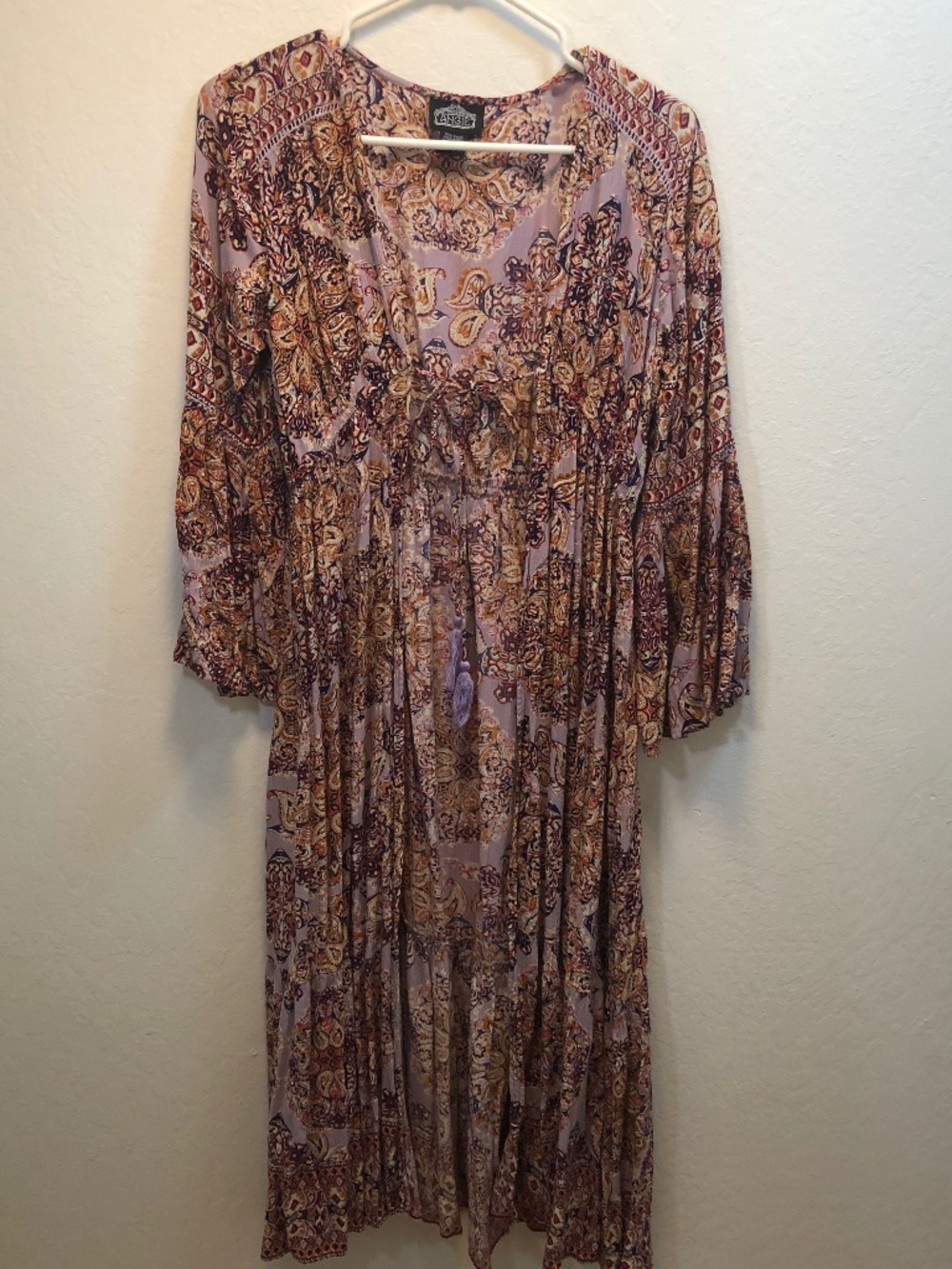 Angie Boho Paisley Print Kimono Duster